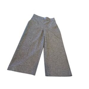 Zara Women’s Charcoal/white wide leg cropped Trousers size Small